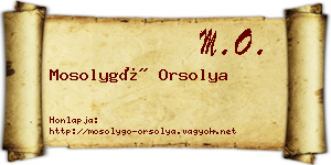 Mosolygó Orsolya névjegykártya