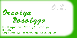 orsolya mosolygo business card